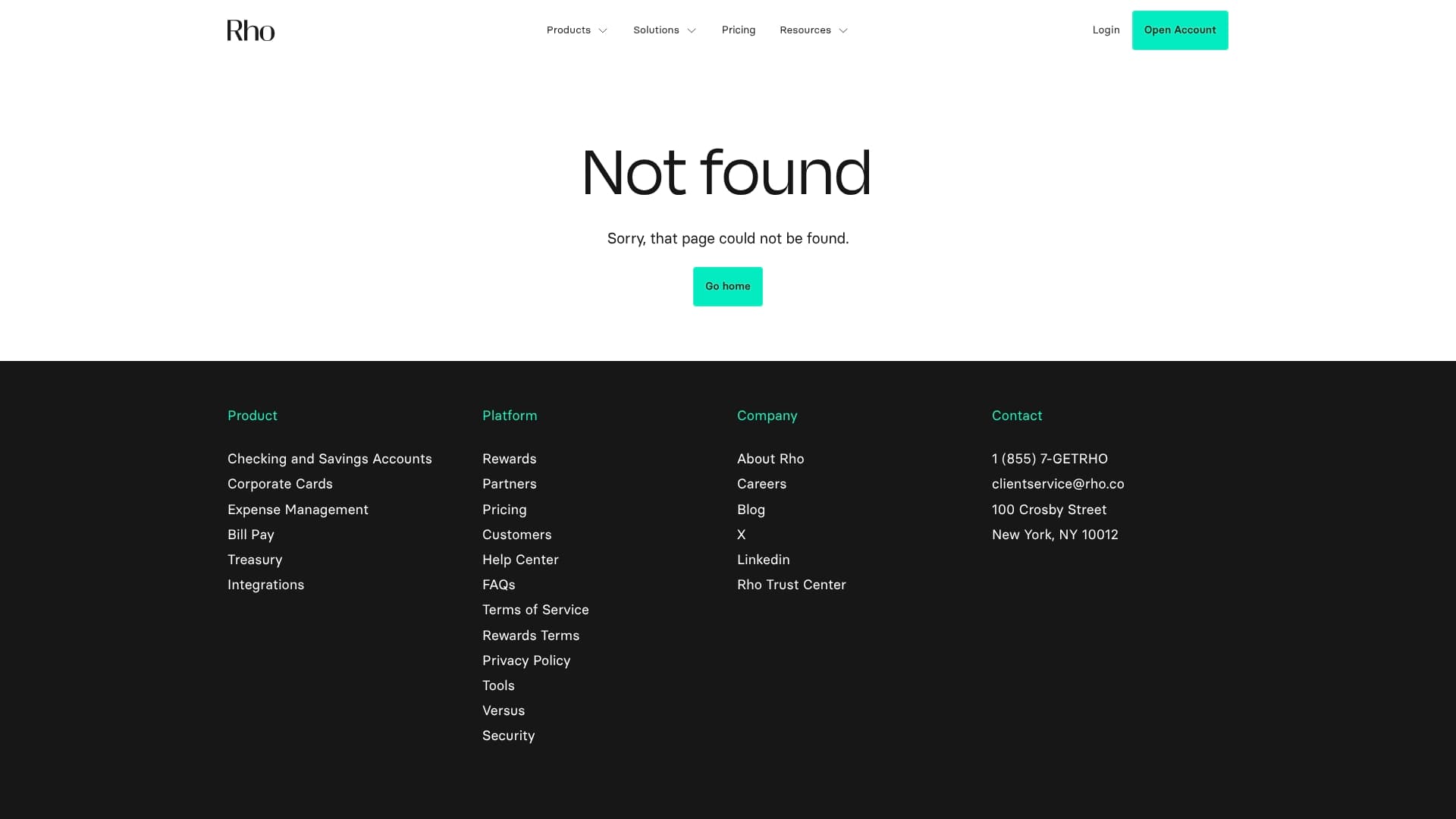 Rho sponsor landing page advertised on The New Abnormal