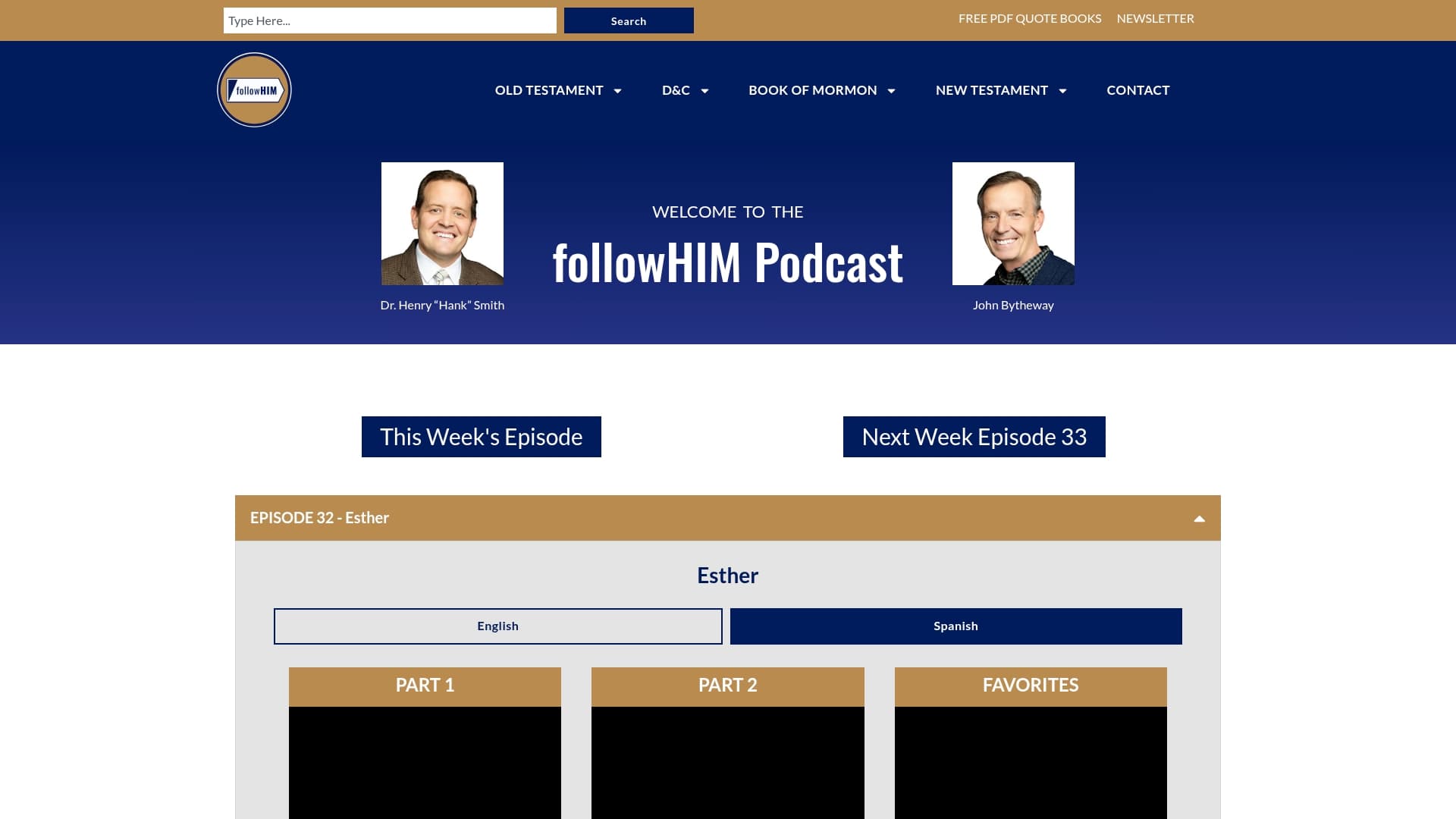 Follow Him sponsor landing page advertised on Follow Him: A Come, Follow Me Podcast
