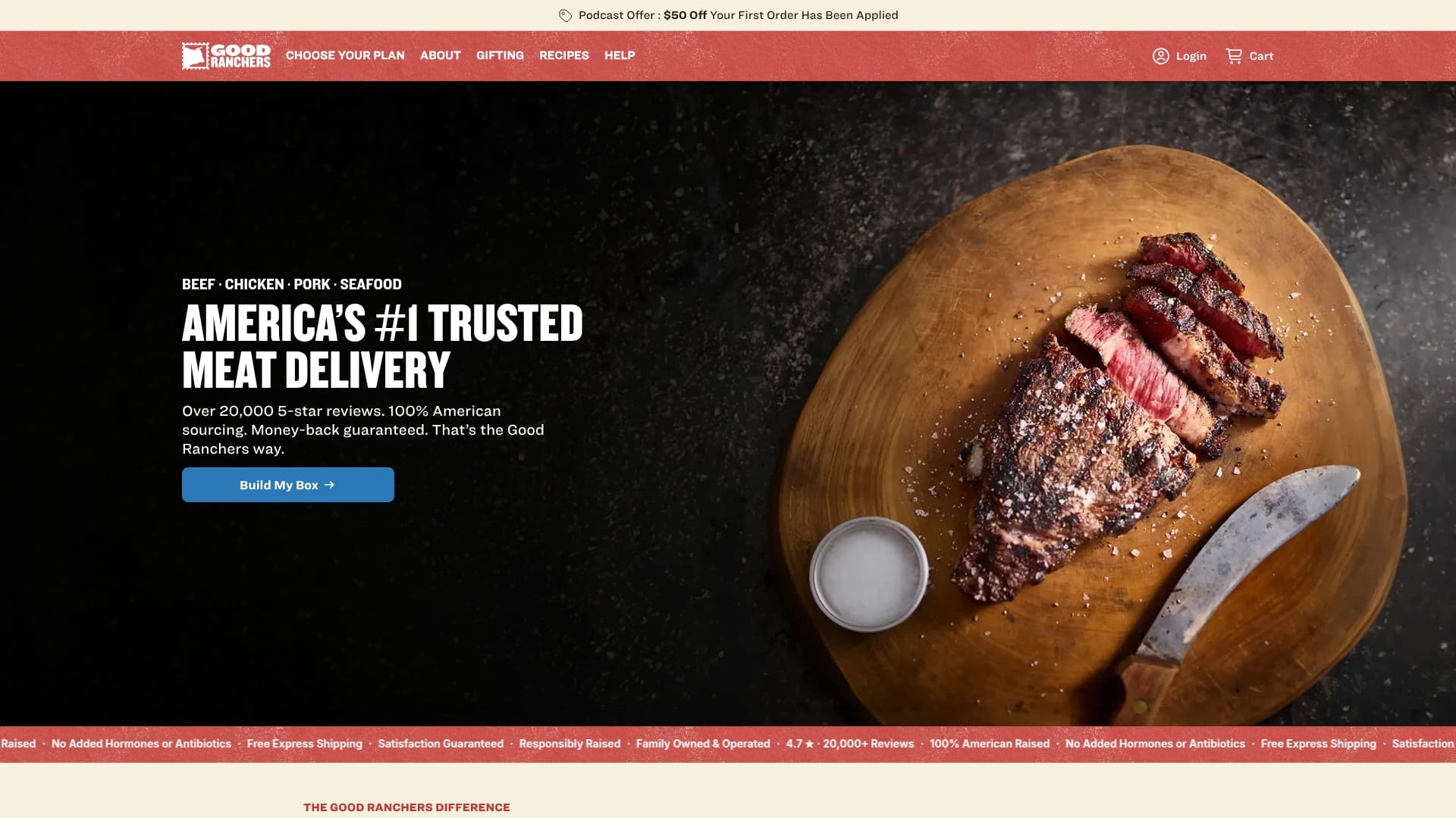 Good Ranchers sponsor landing page advertised on Morning Wire