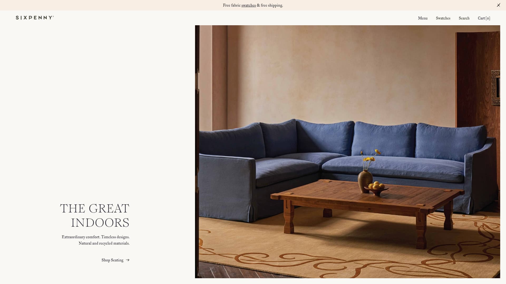 Six Penny sponsor landing page advertised on Aspire with Emma Grede