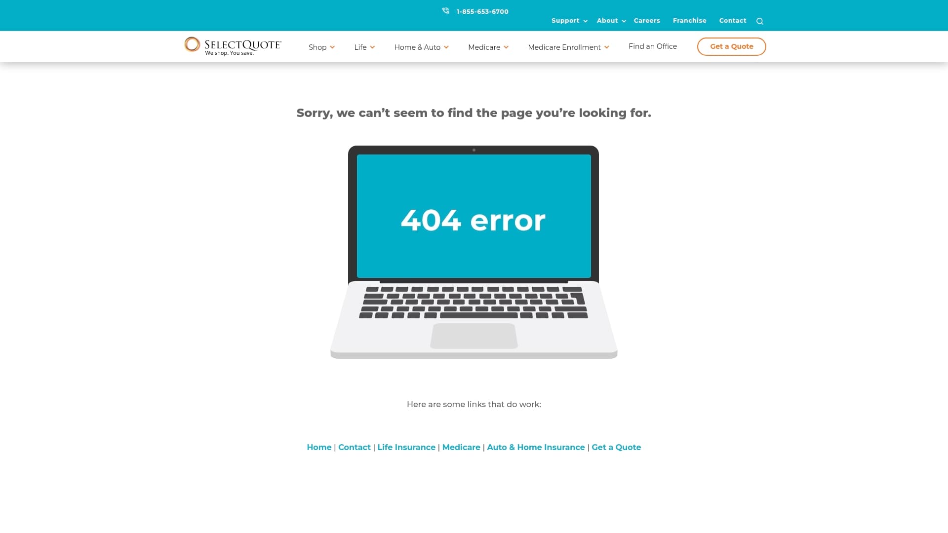 SelectQuote sponsor landing page advertised on The Nerve with Maureen Callahan