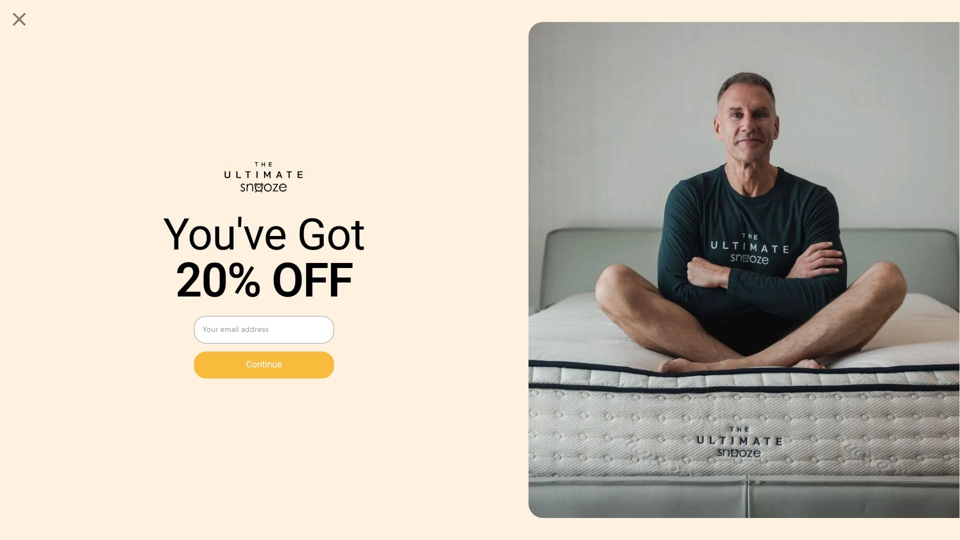 The Ultimate Snooze sponsor landing page advertised on The Ultimate Human with Gary Brecka