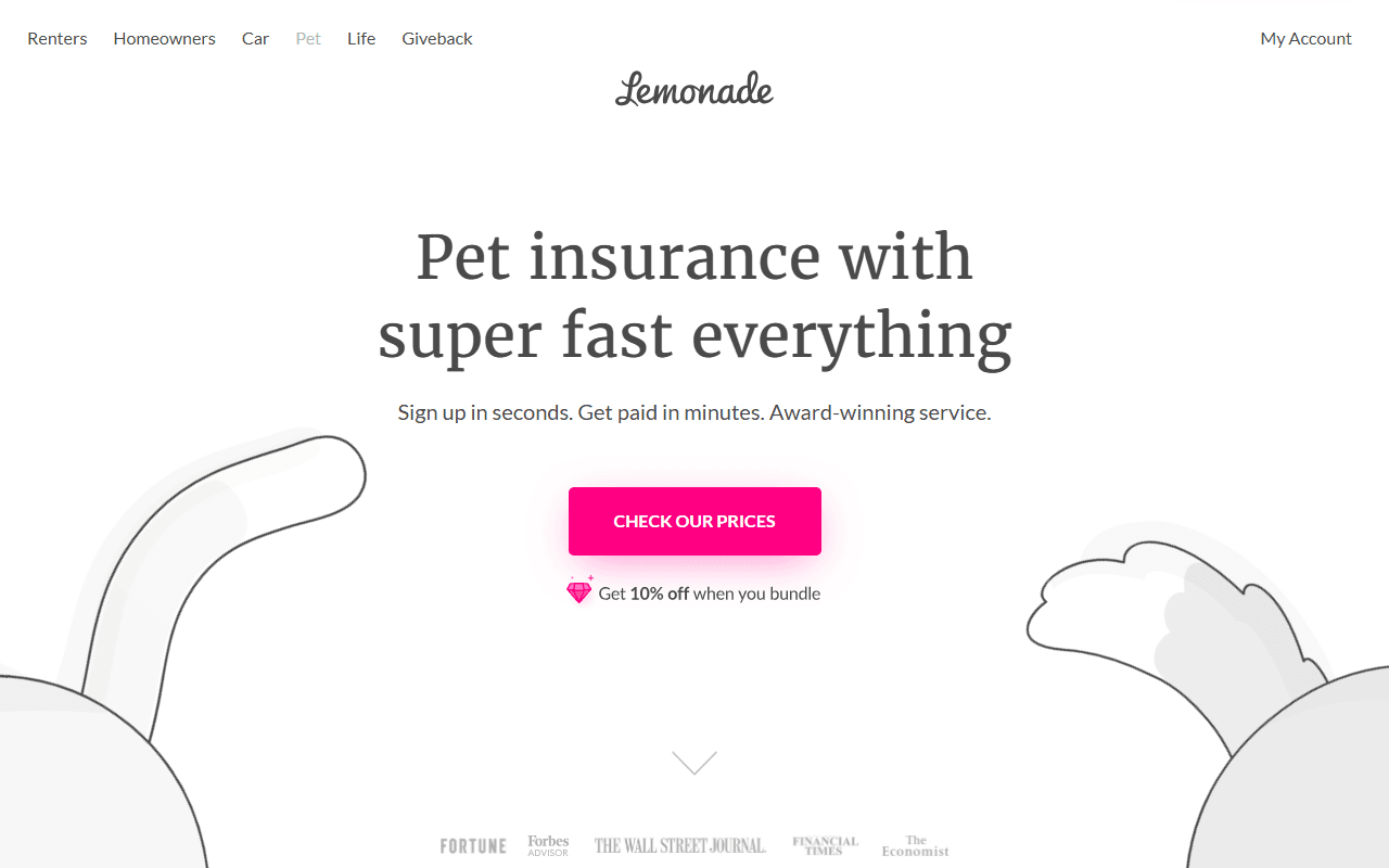 Lemonade sponsor landing page advertised on Pablo Torre Finds Out