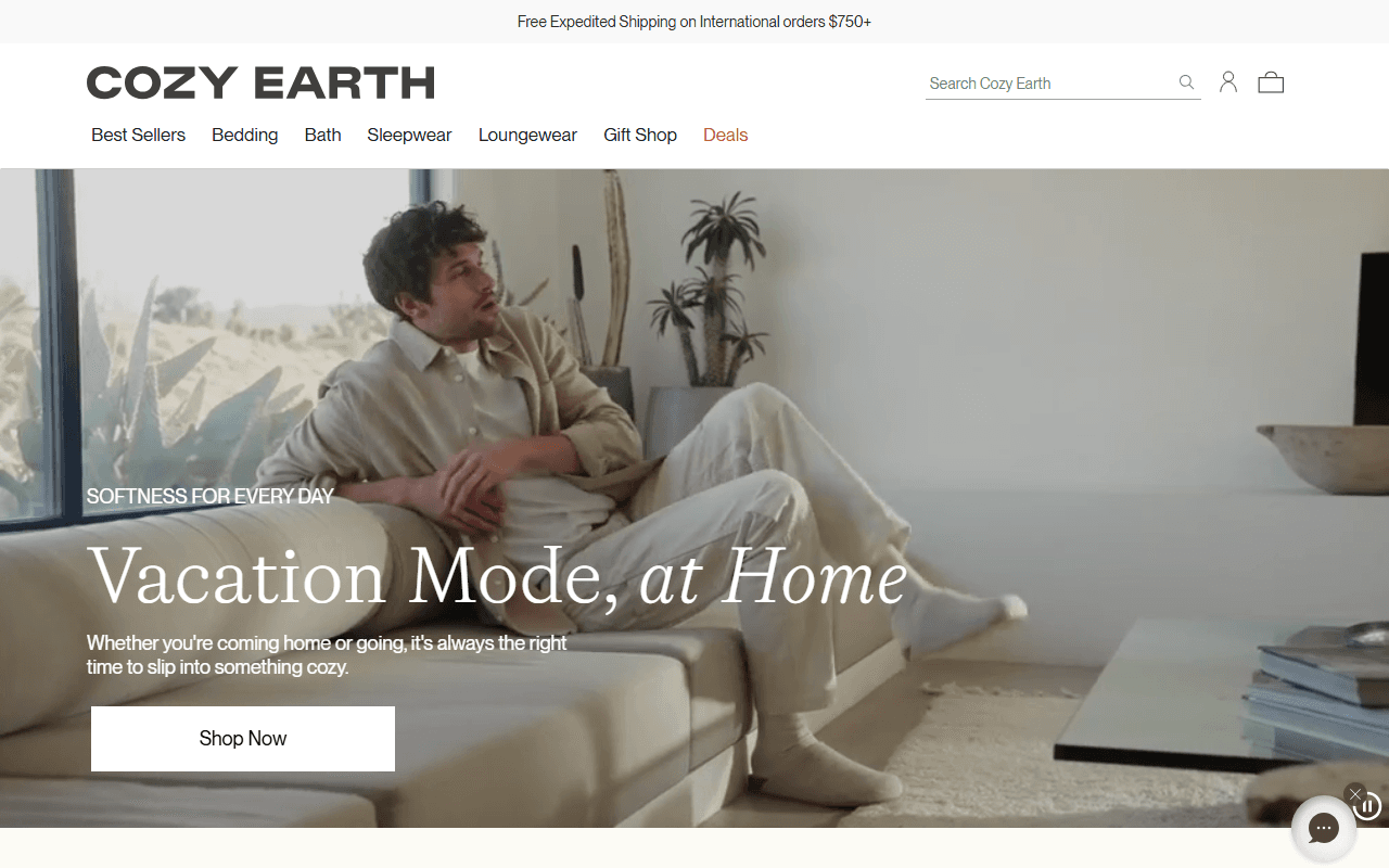Cozy Earth sponsor landing page advertised on The Glenn Beck Program