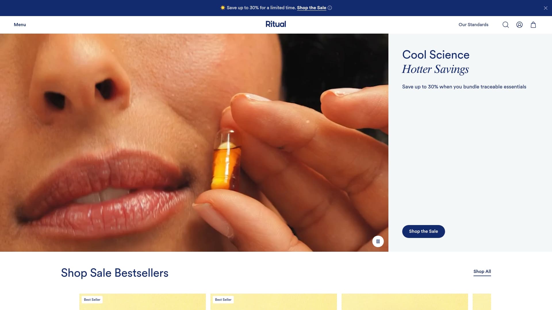 Ritual sponsor landing page advertised on Not Skinny But Not Fat