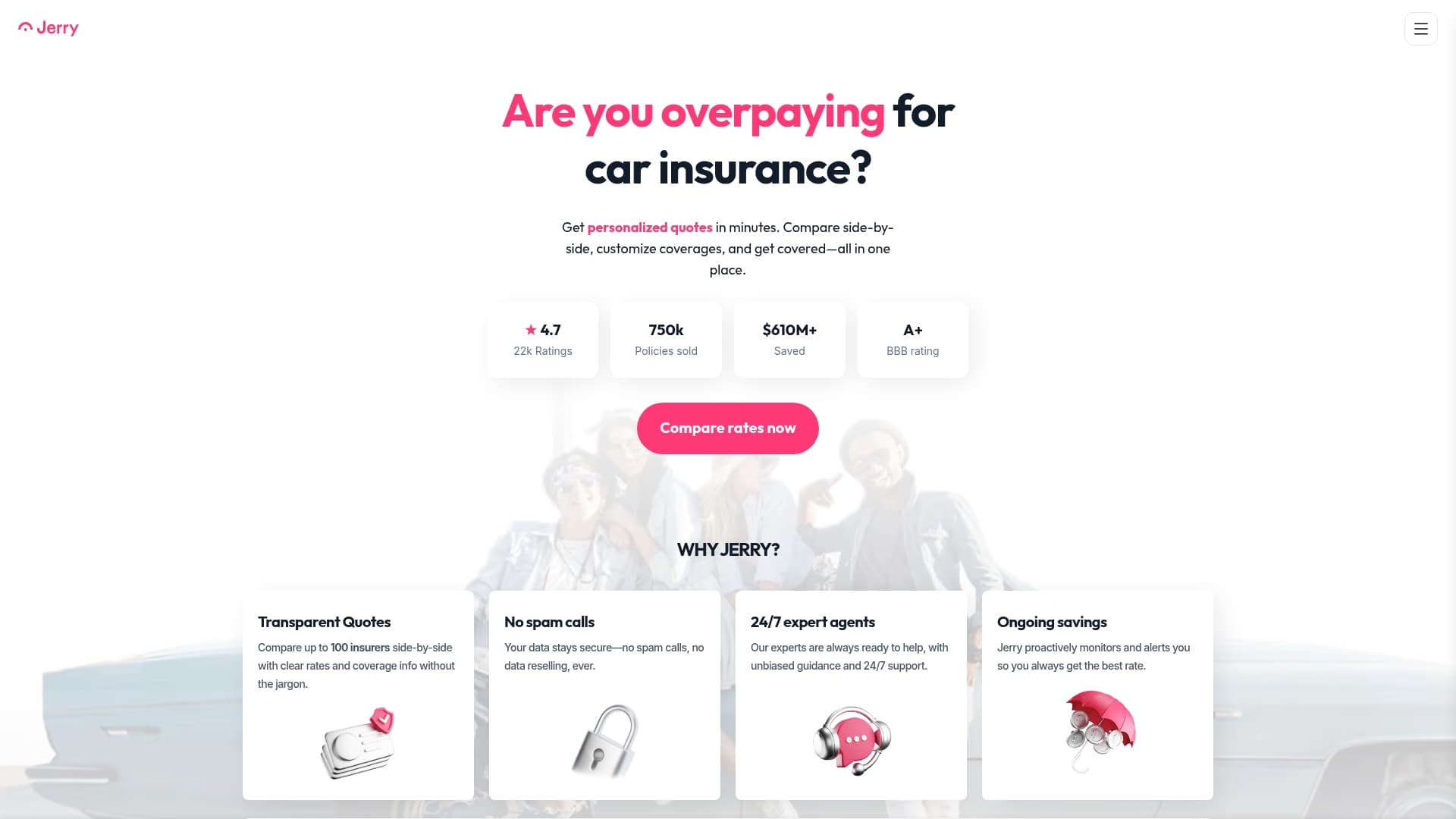 Jerry sponsor landing page advertised on Law and Chaos