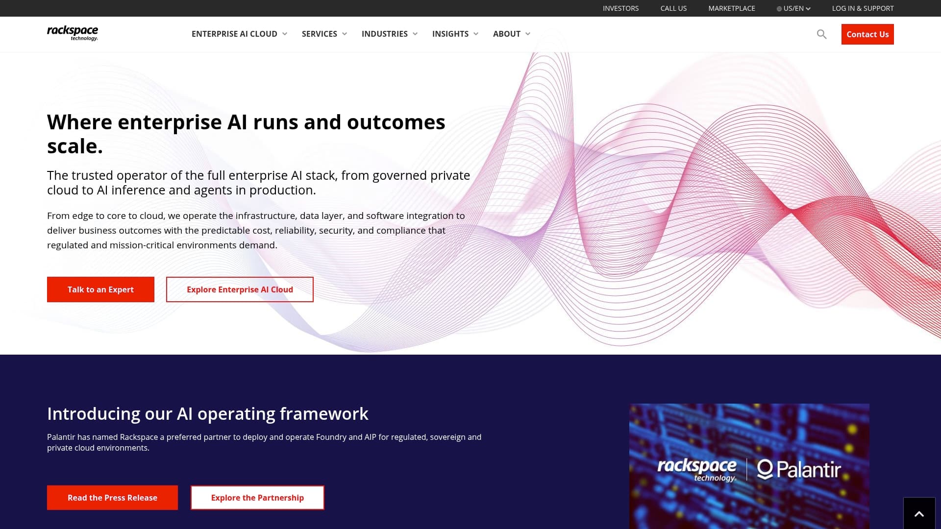 Rackspace sponsor landing page advertised on The AI Breakdown: Daily Artificial Intelligence News and Discussions