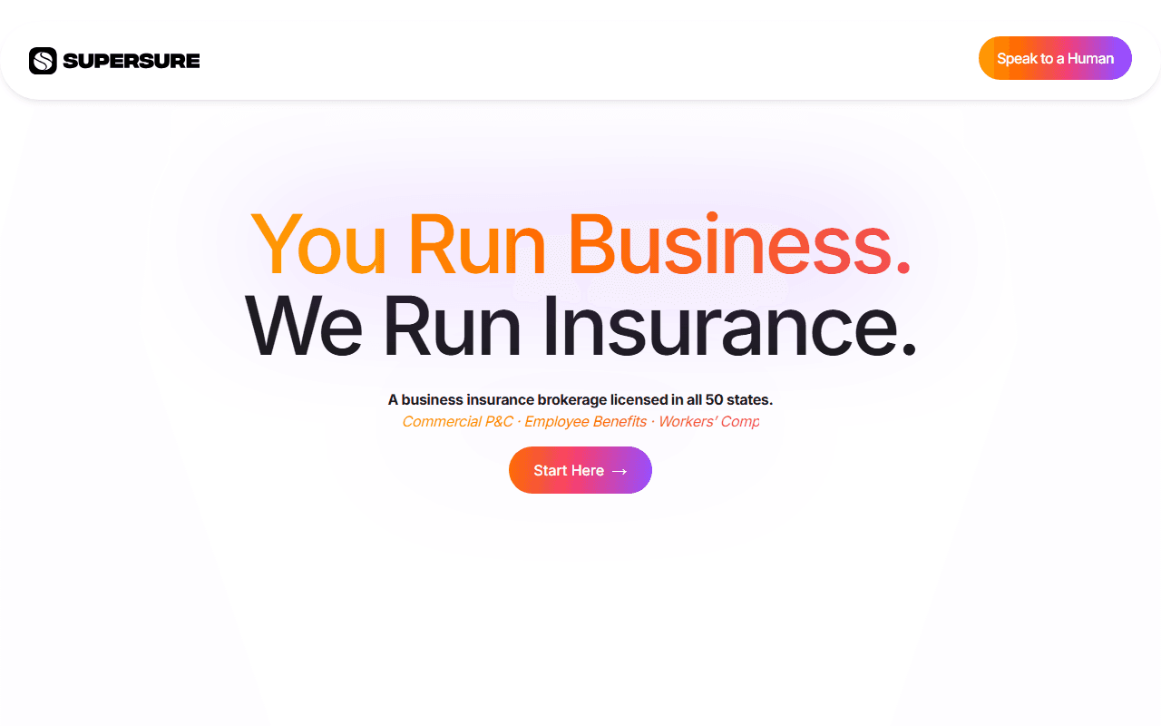 Supersure sponsor landing page advertised on The Dan Bongino Show
