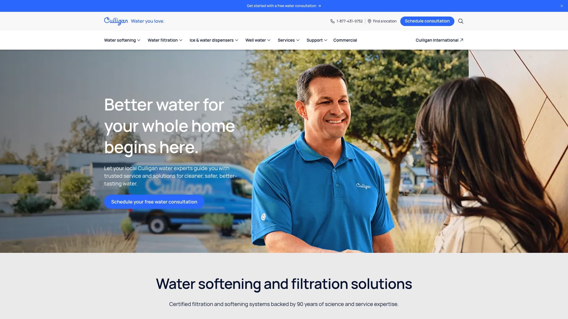 Culligan sponsor landing page advertised on Felger & Massarotti