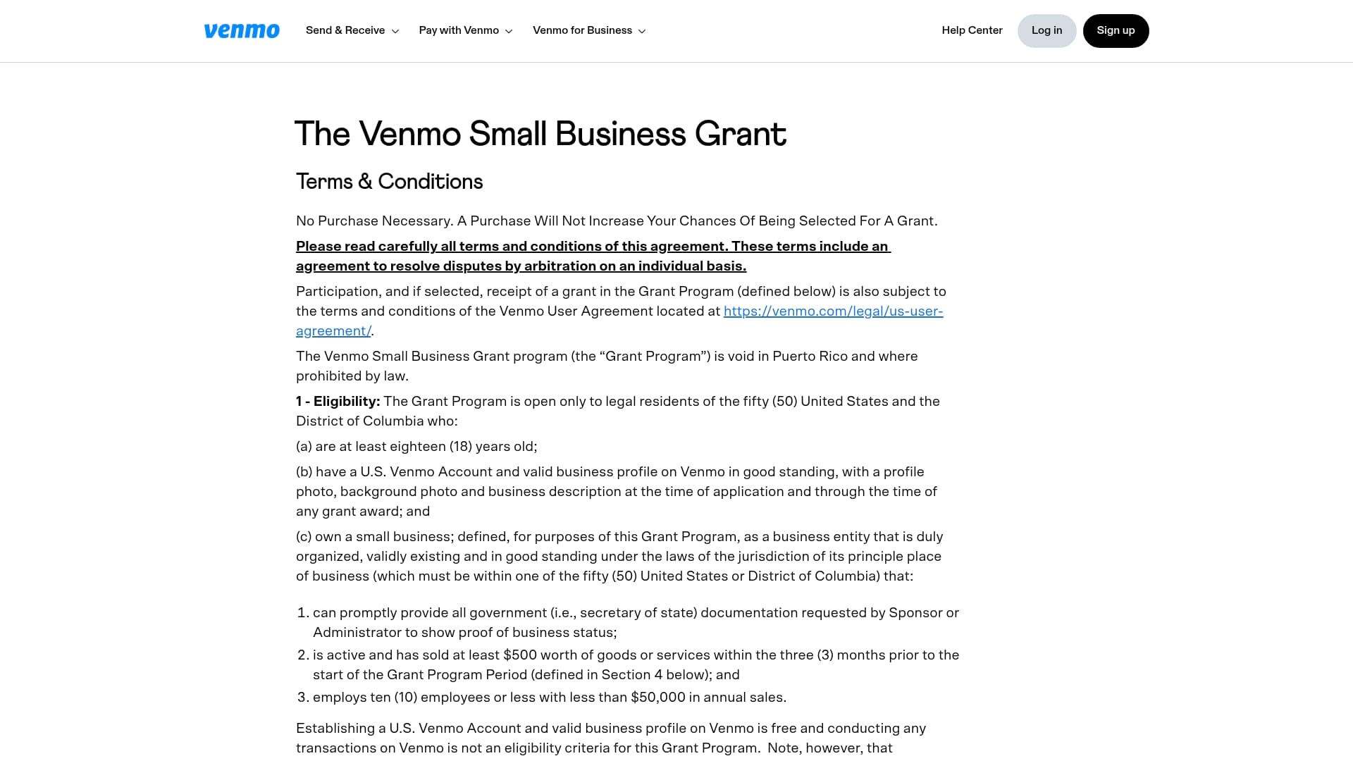 Venmo sponsor landing page advertised on The Joe Rogan Experience