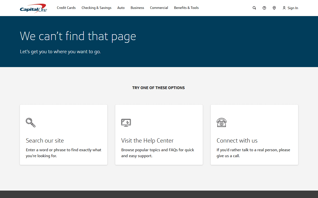 Capital One sponsor landing page advertised on British Scandal