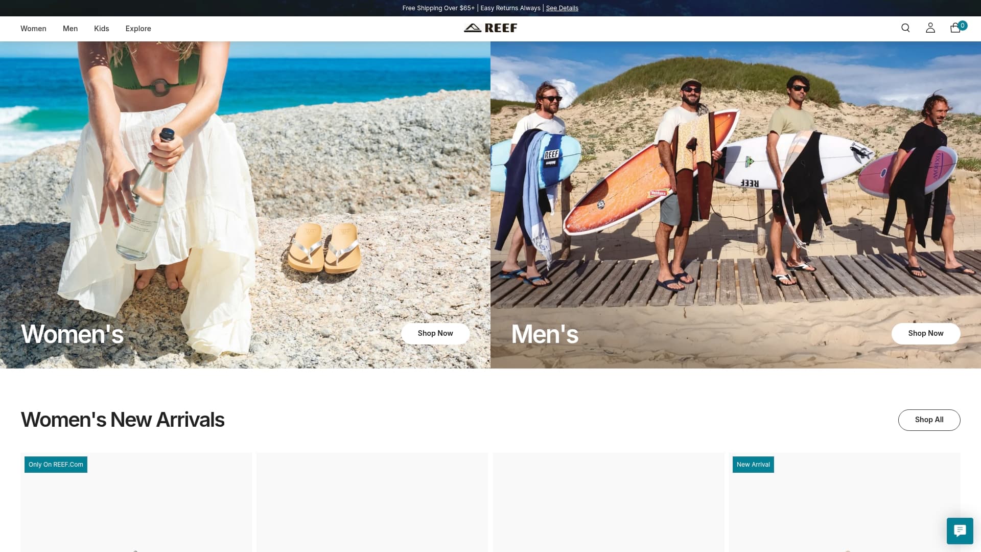 Reef sponsor landing page advertised on The Herd with Colin Cowherd