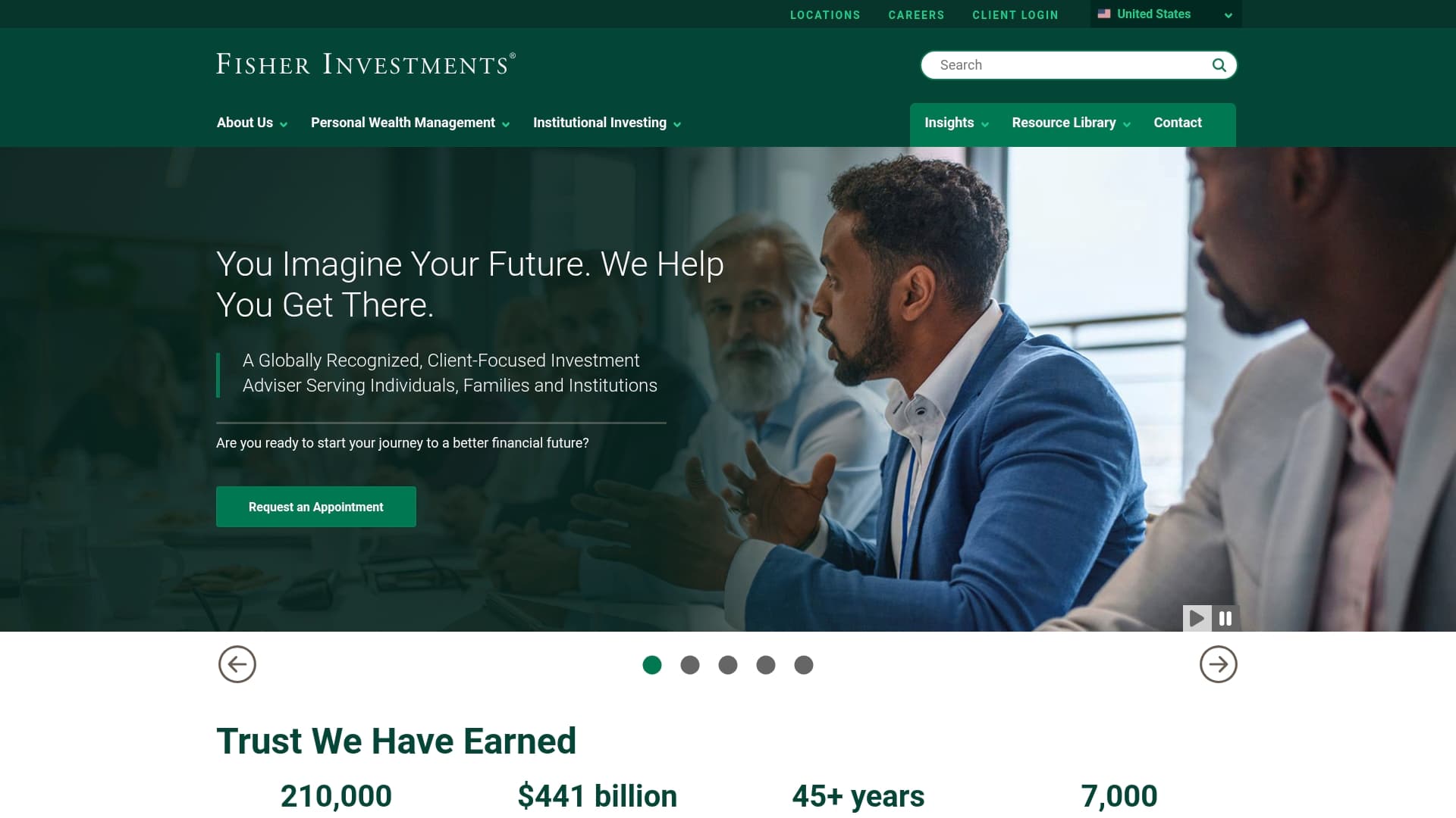 Fisher Investments sponsor landing page advertised on WSJ What’s News
