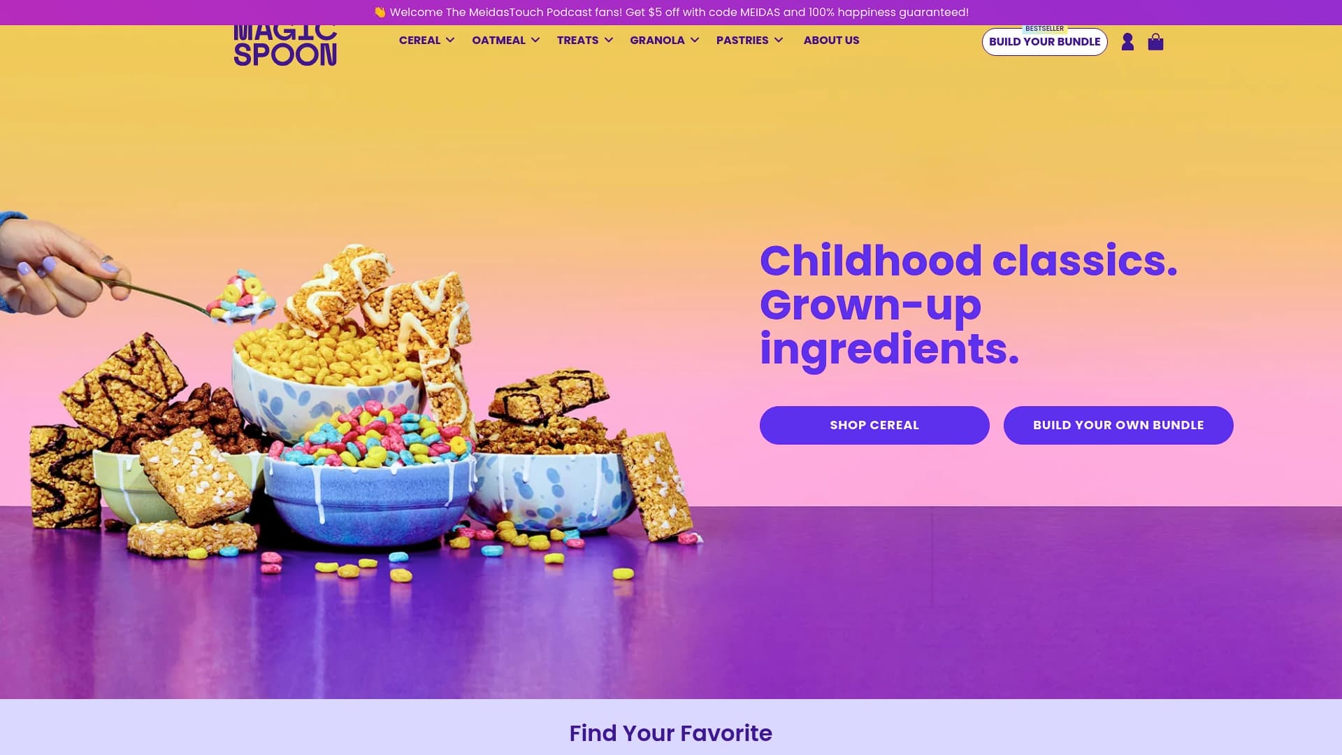 Magic Spoon sponsor landing page advertised on The MeidasTouch Podcast