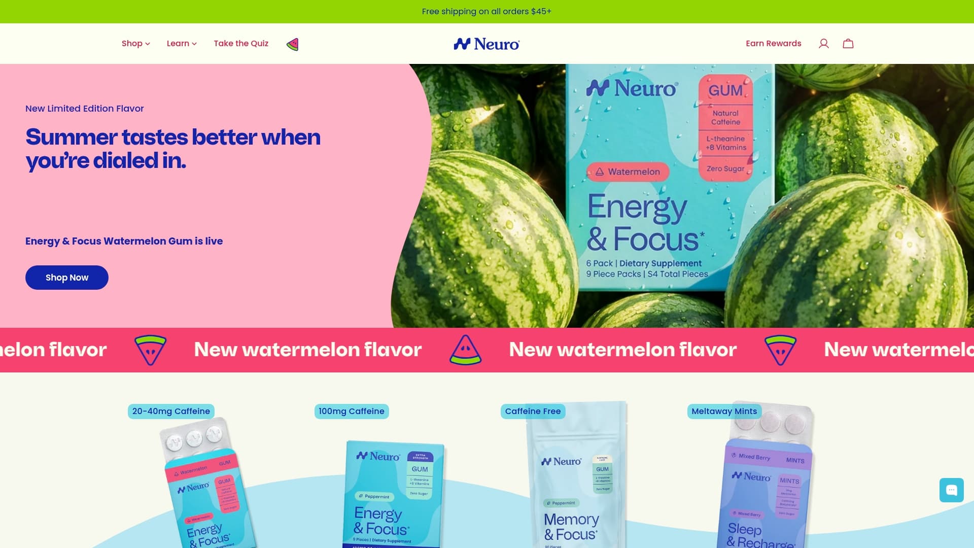 NeuroGum sponsor landing page advertised on The Toast