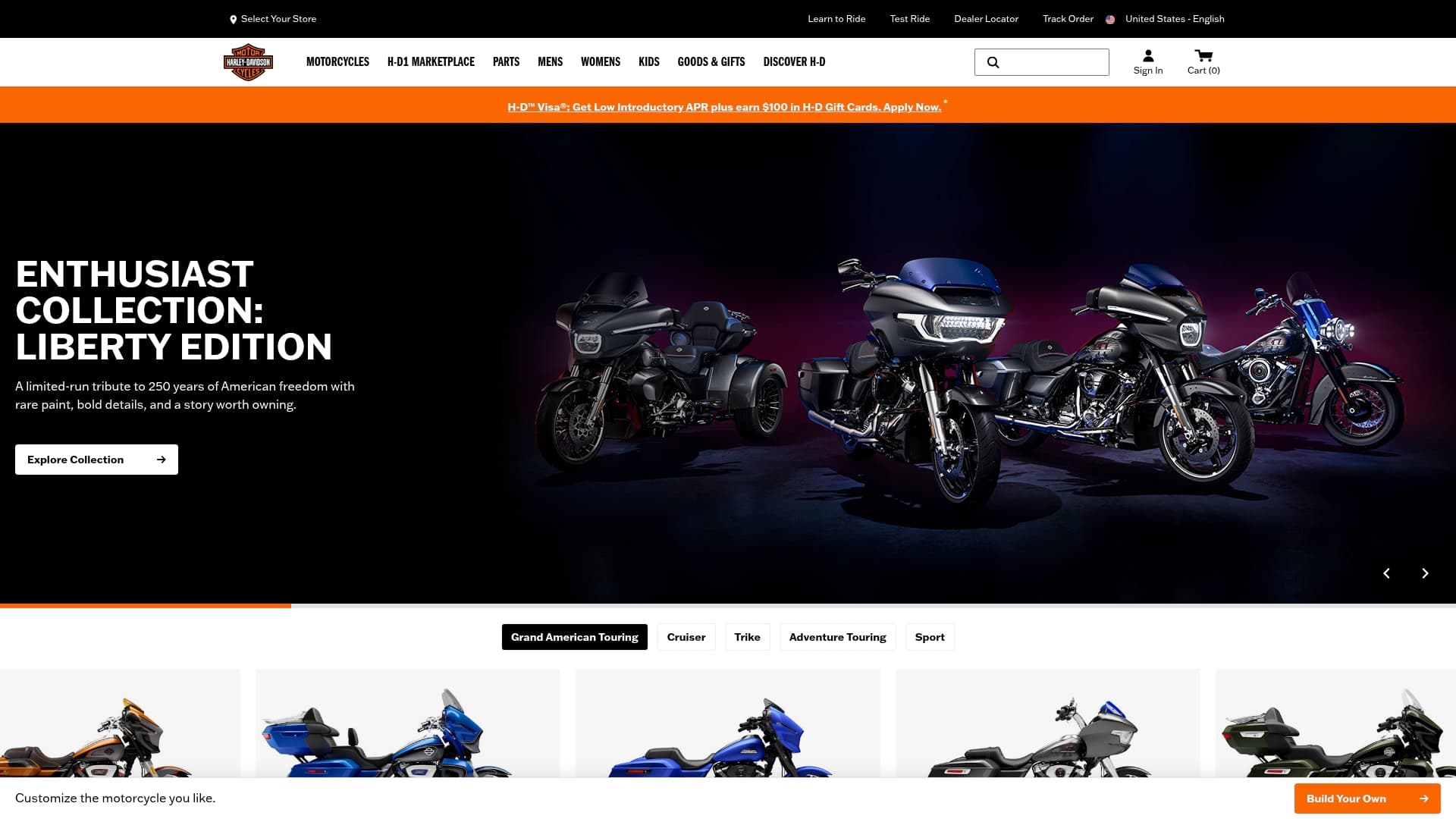 Harley Davidson sponsor landing page advertised on Joy 101 with Hoda Kotb