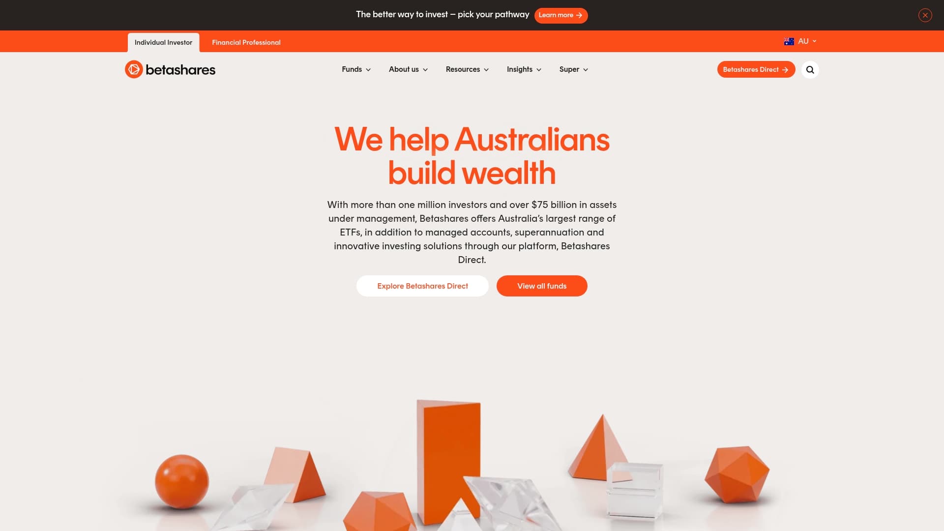 BetaShares sponsor landing page advertised on Equity Mates Investing Podcast