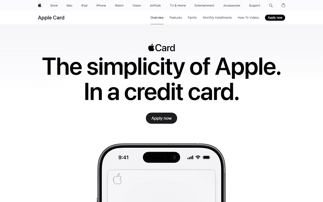 Apple Card sponsor landing page advertised on SEN Breakfast