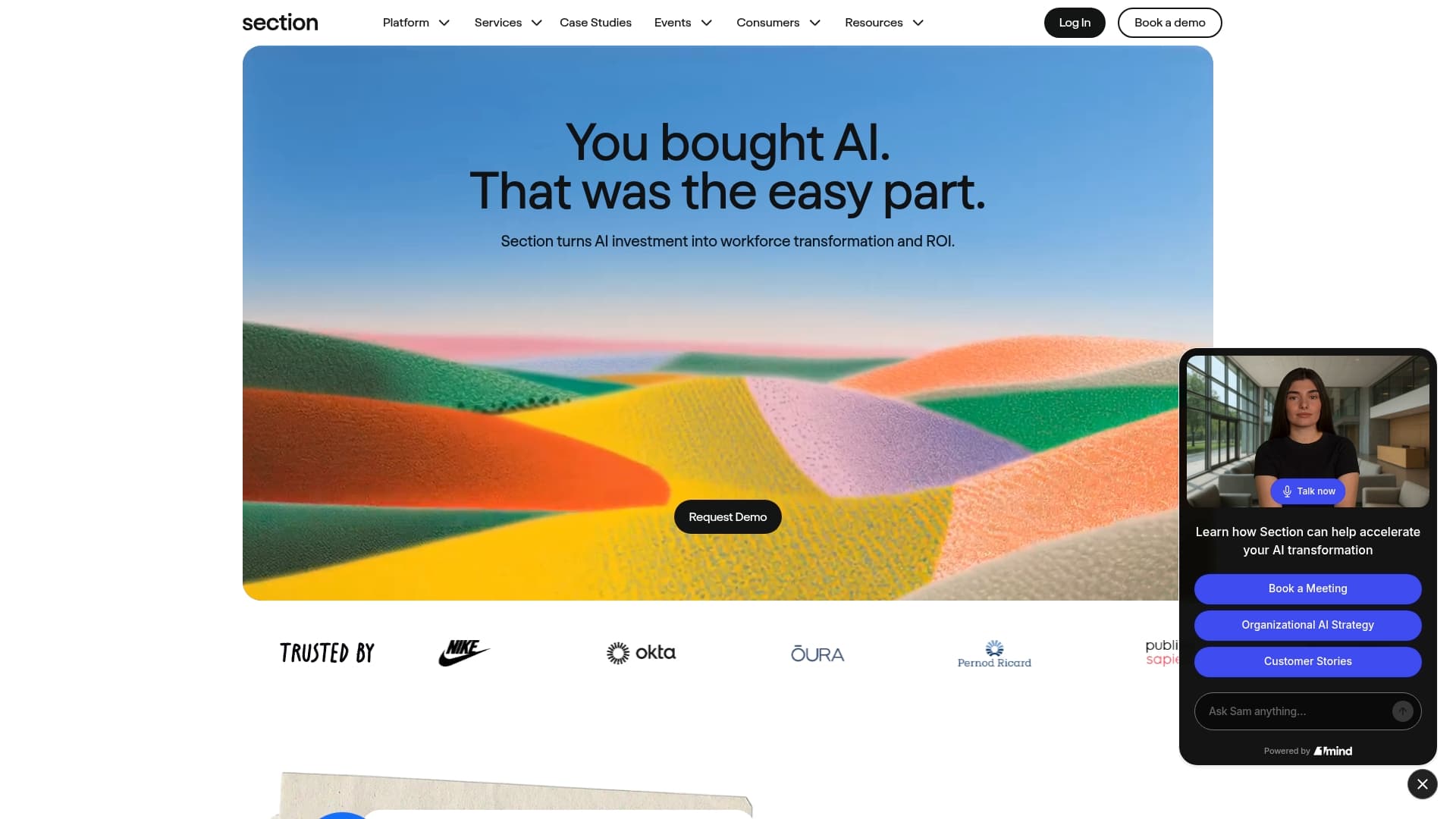 Section sponsor landing page advertised on The AI Breakdown: Daily Artificial Intelligence News and Discussions