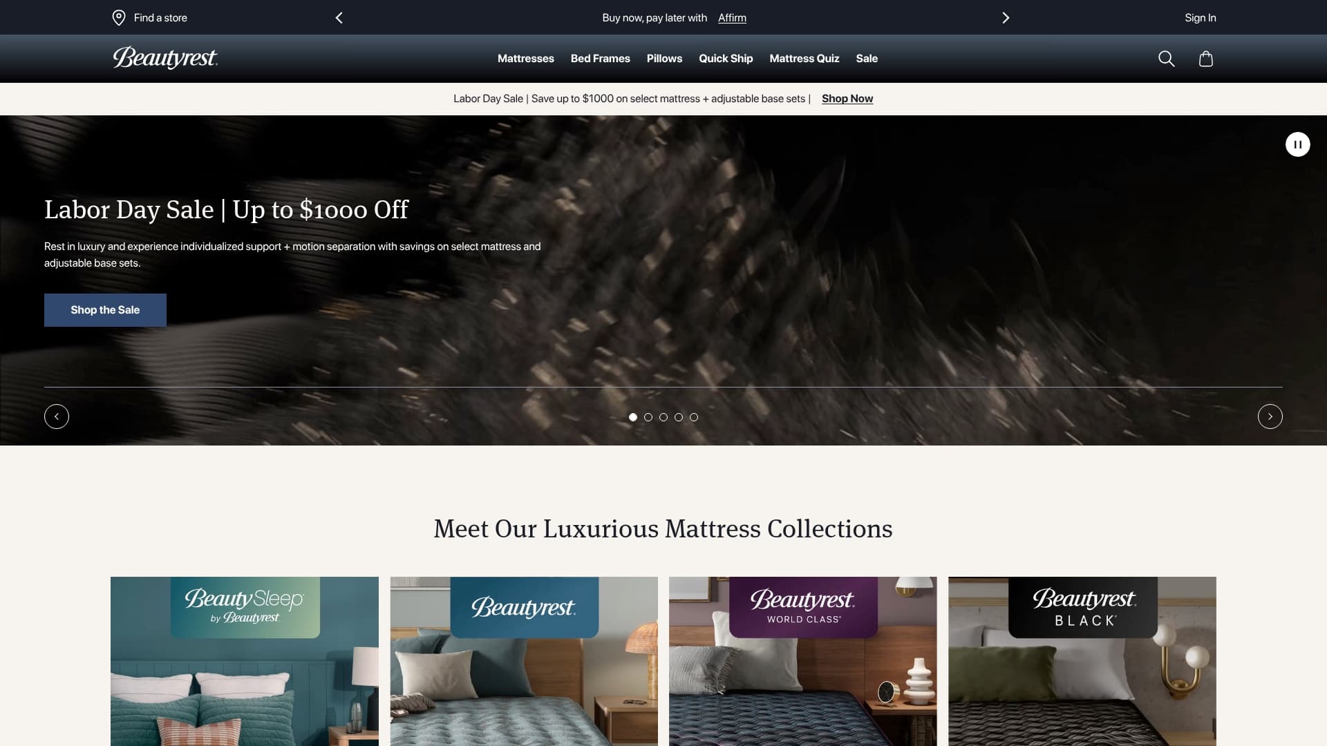 Beautyrest sponsor landing page advertised on All In with Chris Hayes