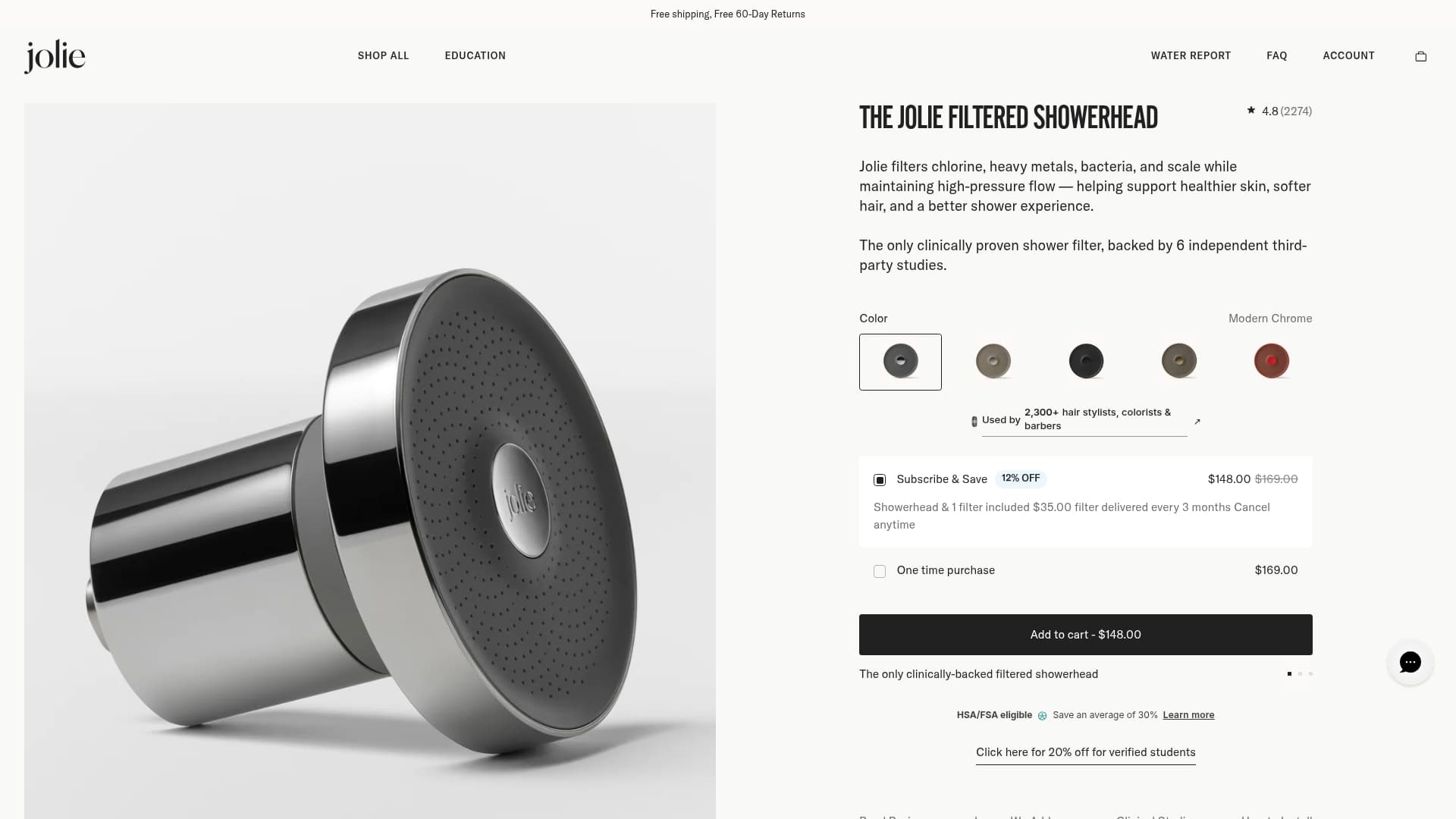 Jolie sponsor landing page advertised on SERIALously