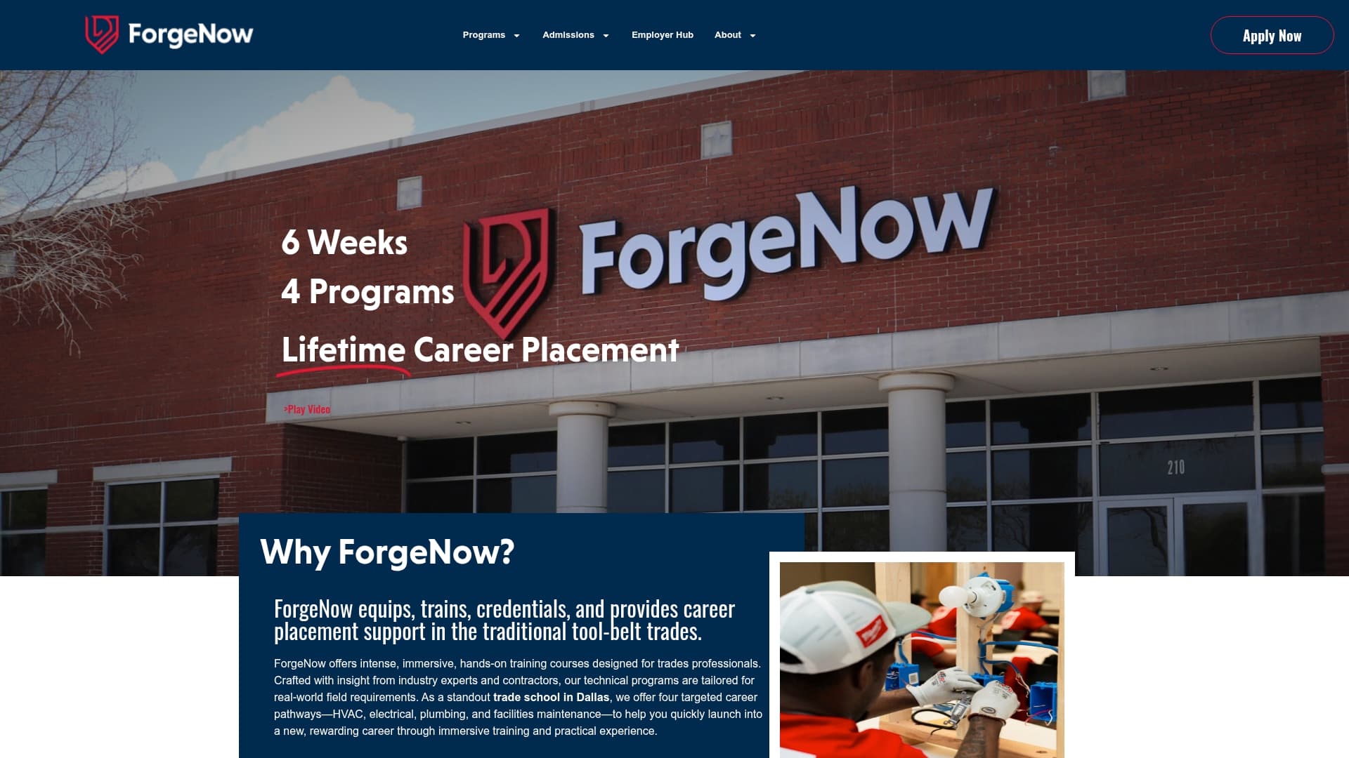 Forge Now sponsor landing page advertised on The Living Your Legacy Podcast