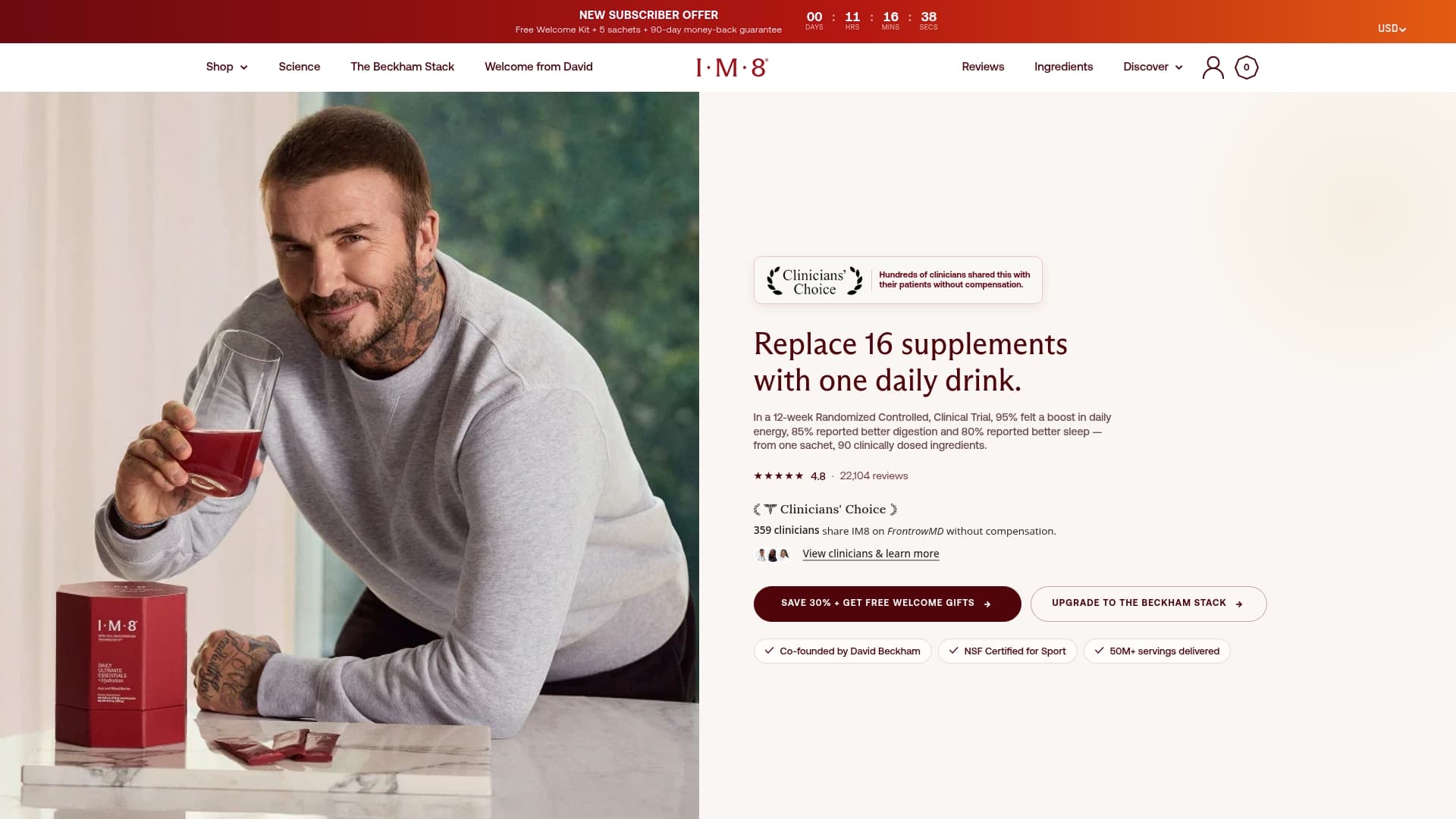 IAMATE sponsor landing page advertised on Dark Downeast