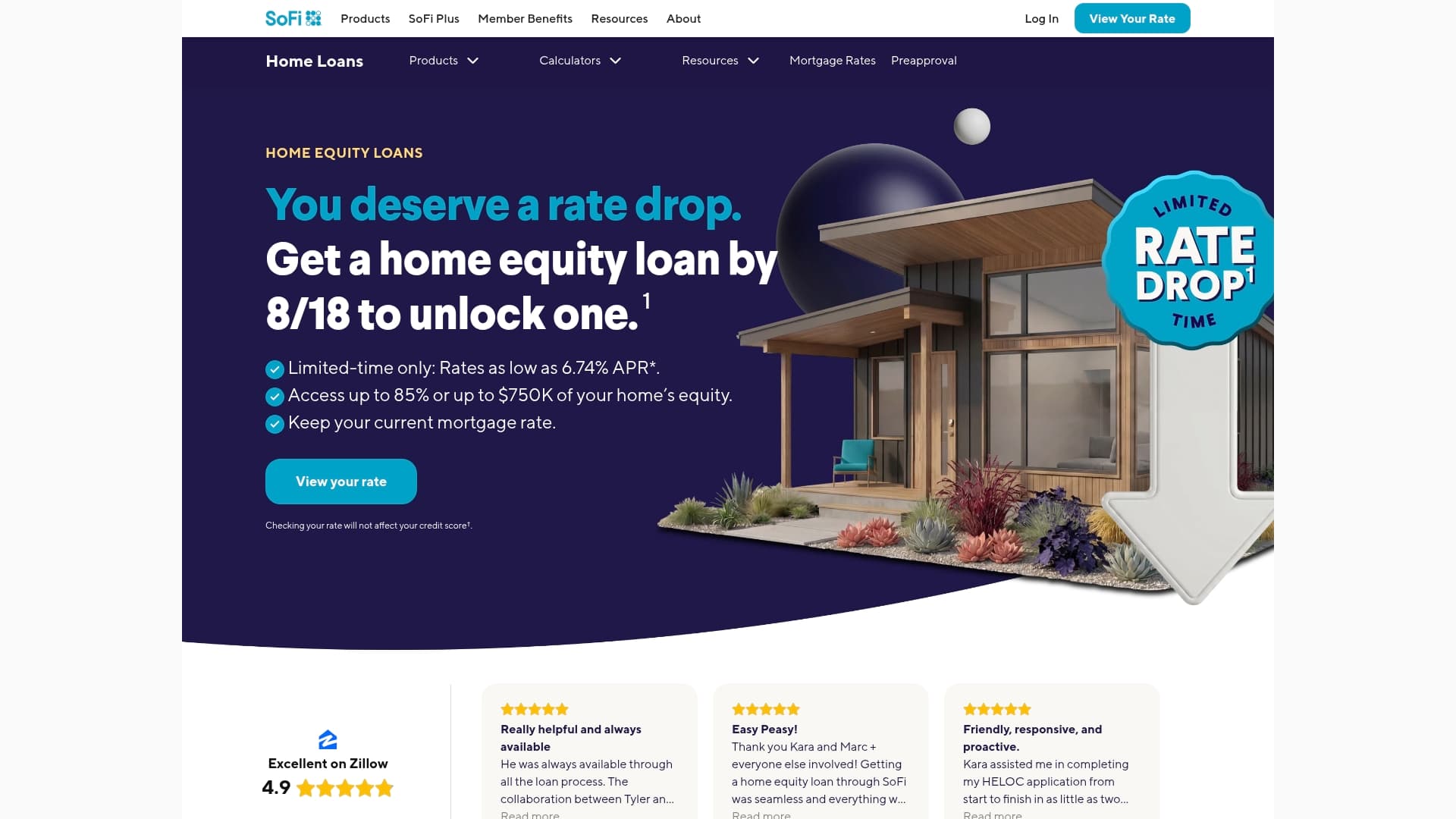 SoFi sponsor landing page advertised on The Prof G Pod with Scott Galloway