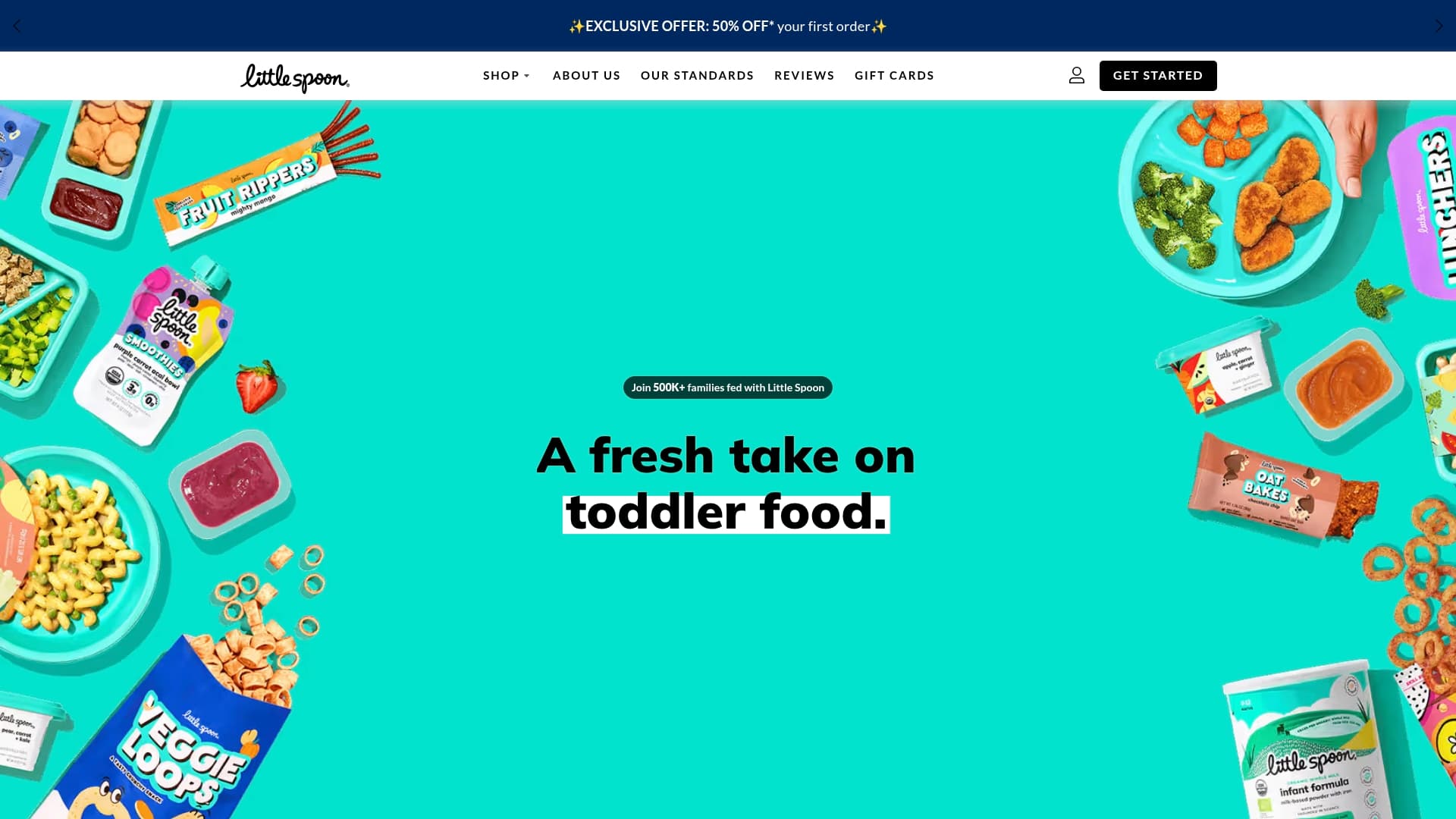 Little Spoon sponsor landing page advertised on Good Inside with Dr. Becky