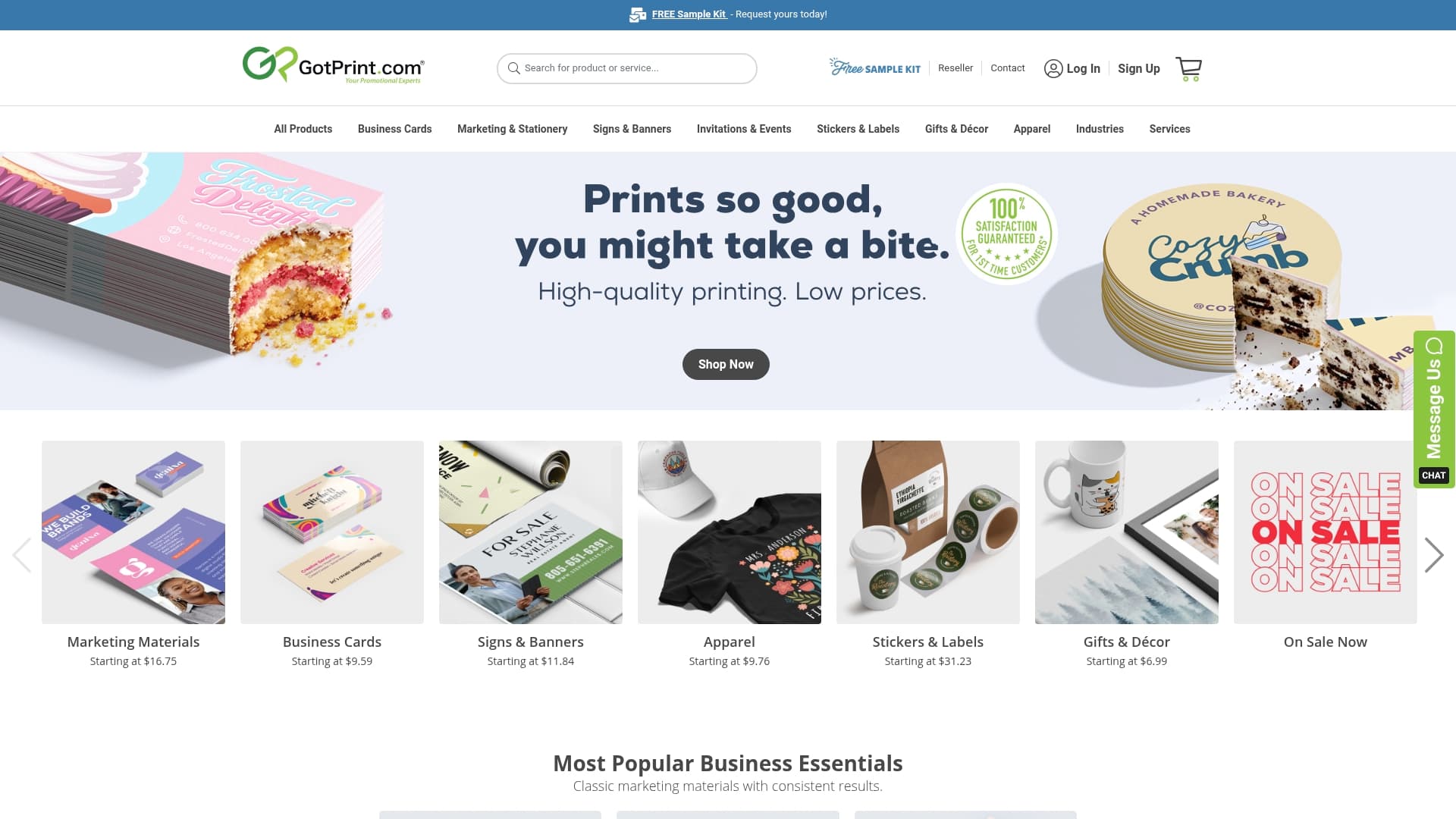GOTprint sponsor landing page advertised on The Bobby Bones Show