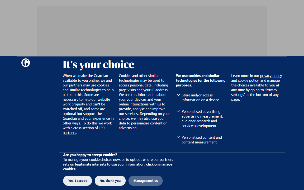 The Guardian sponsor landing page advertised on The Vergecast