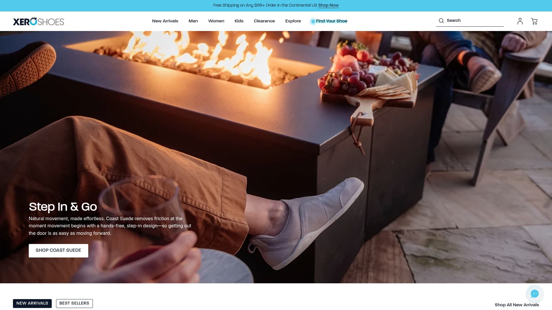 Xero Shoes sponsor landing page advertised on 48 Hours