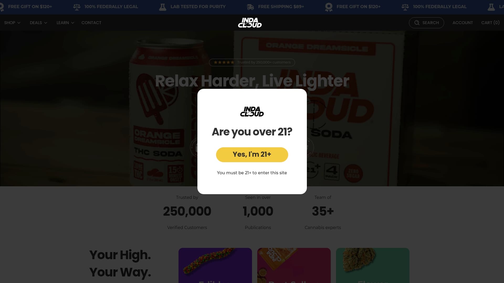 IndiCloud sponsor landing page advertised on The MeidasTouch Podcast