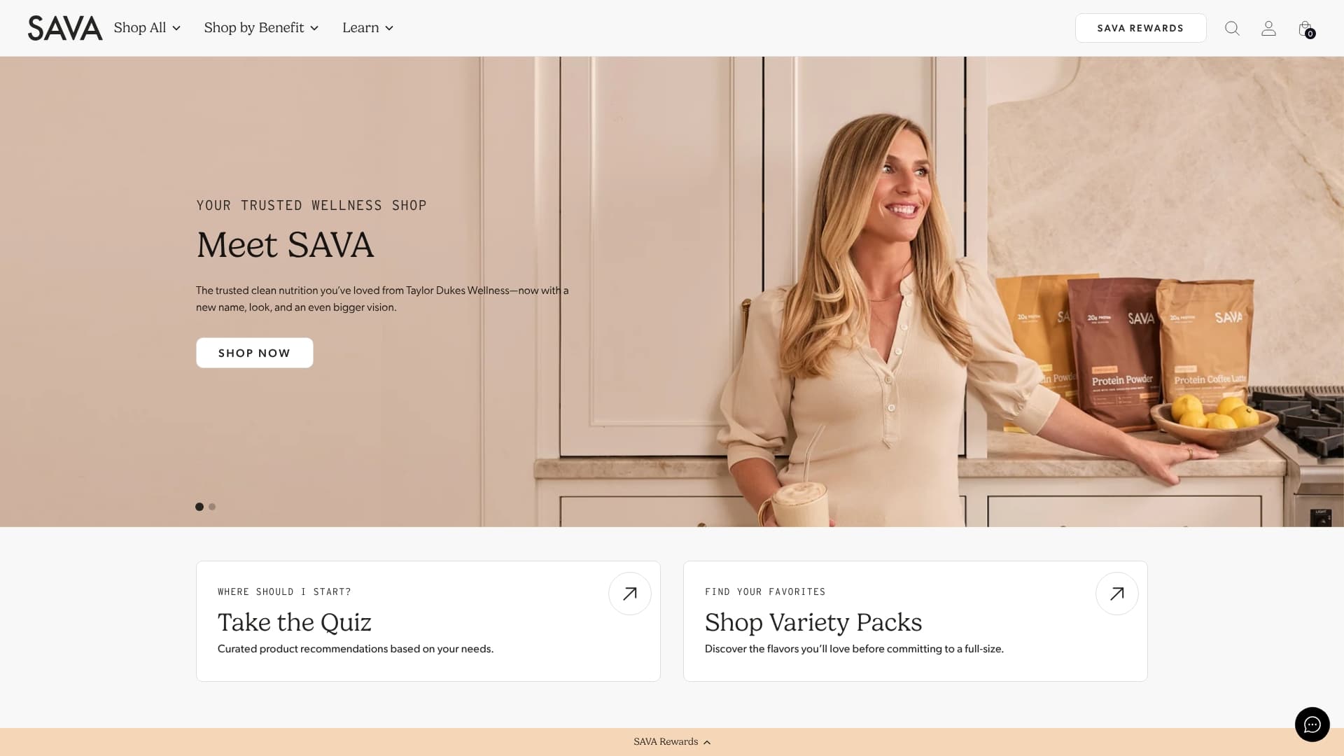 Sava Nutrition sponsor landing page advertised on The Spillover with Alex Clark