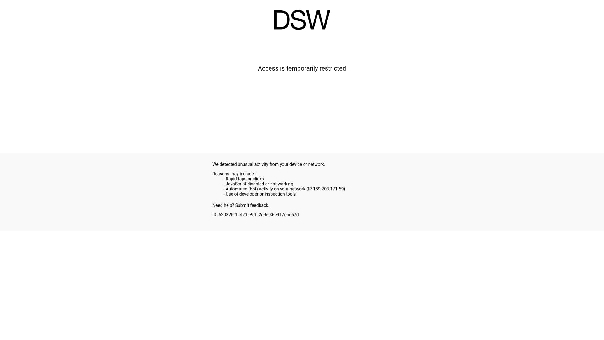DSW sponsor landing page advertised on Going West: True Crime