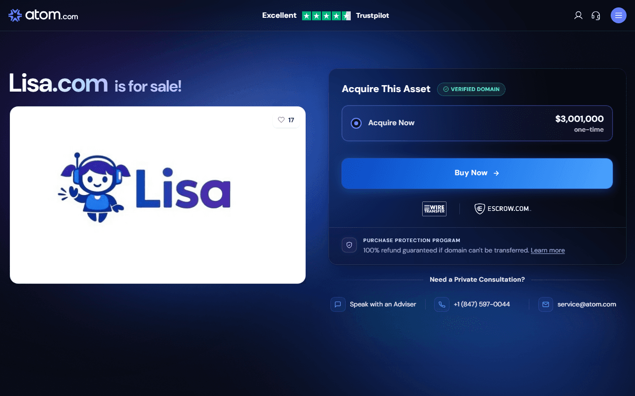 Lisa sponsor landing page advertised on All Songs Considered