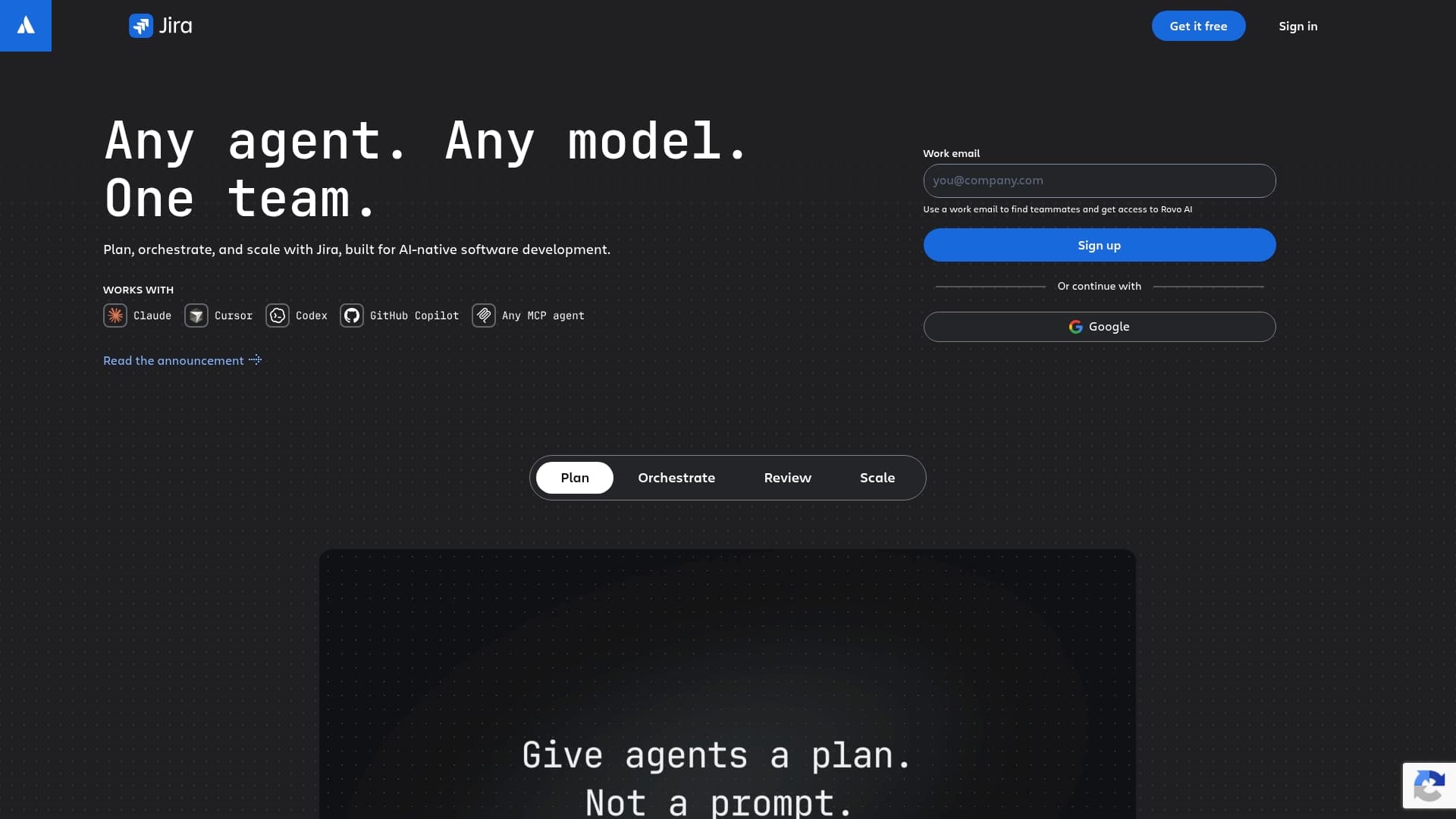 Jira sponsor landing page advertised on Hard Fork