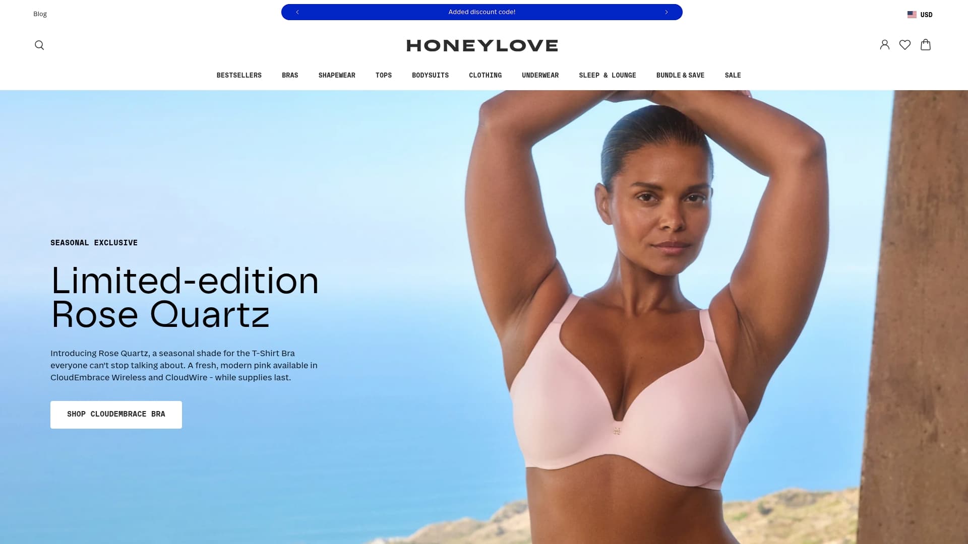 Honey Love sponsor landing page advertised on Always Here