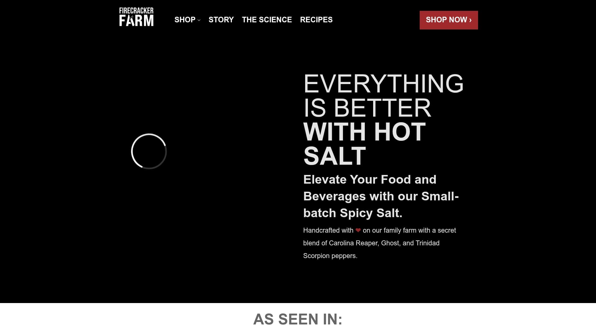 Firecracker Farm sponsor landing page advertised on Cleared Hot