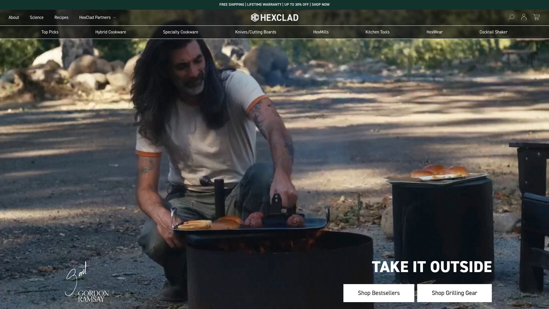 HexClad sponsor landing page advertised on Shawn Ryan Show