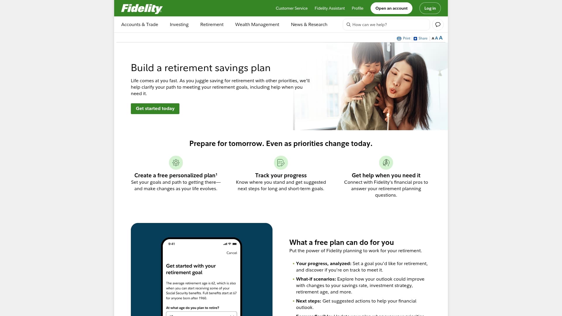 Fidelity sponsor landing page advertised on Pod Meets World