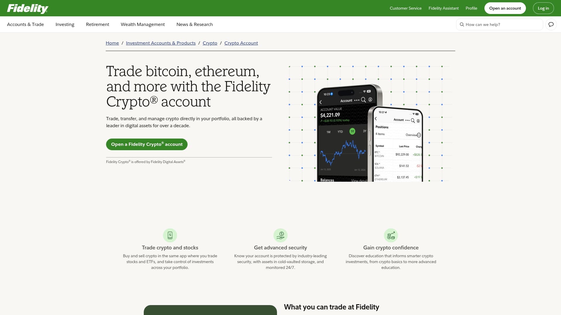 Fidelity sponsor landing page advertised on The Dale Jr. Download