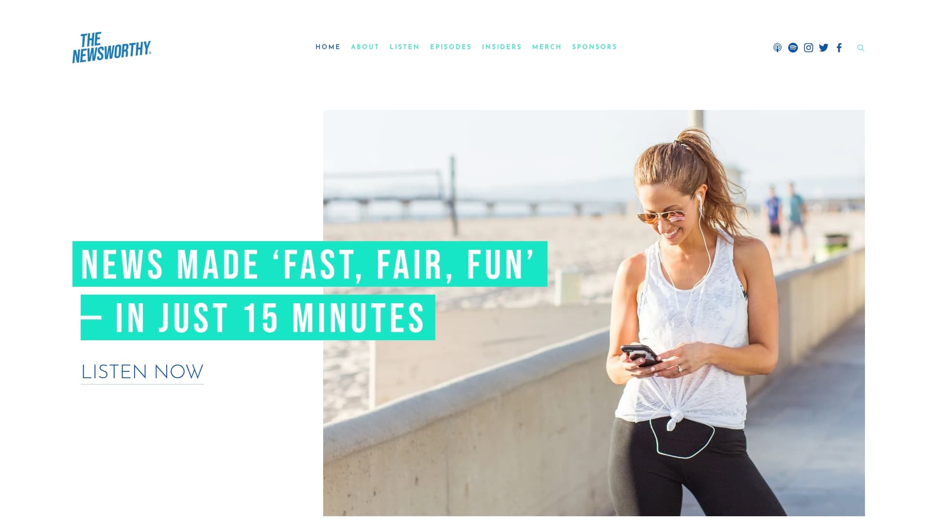 The Newsworthy sponsor landing page advertised on Timcast IRL