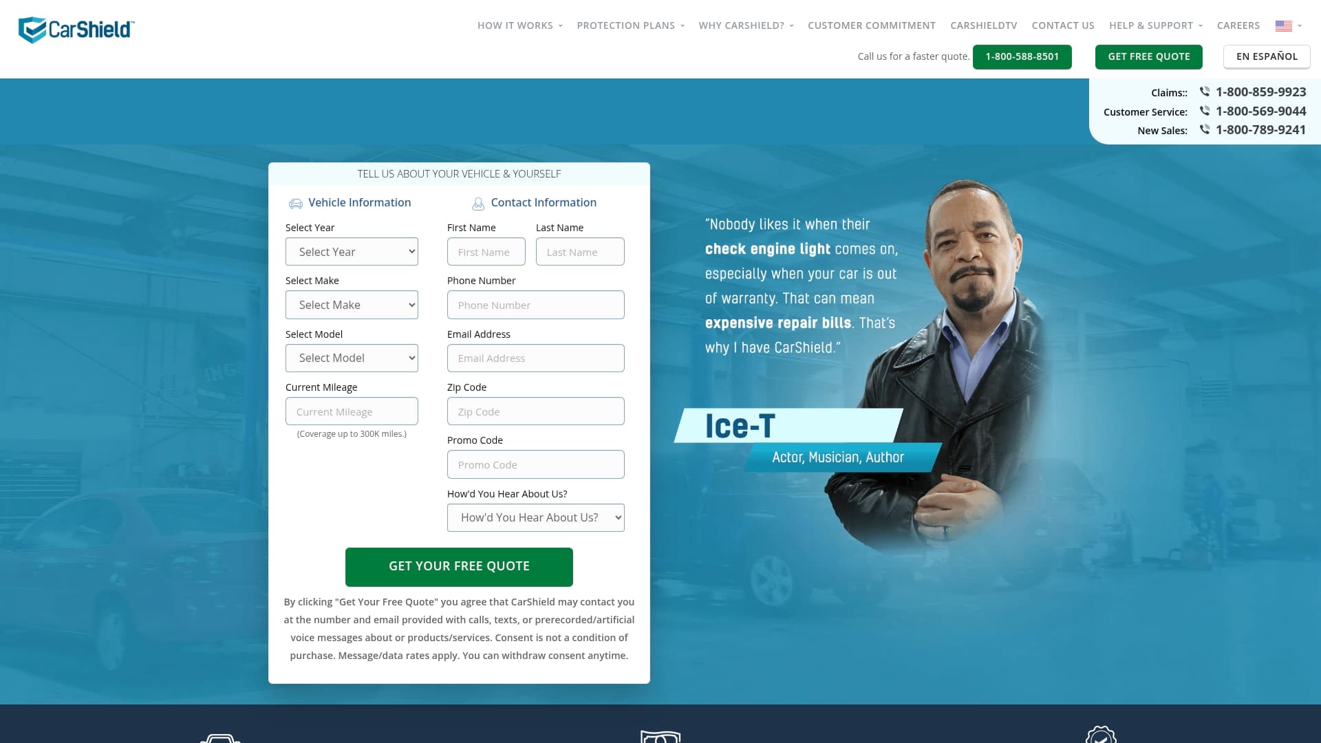 CarShield sponsor landing page advertised on The MeidasTouch Podcast