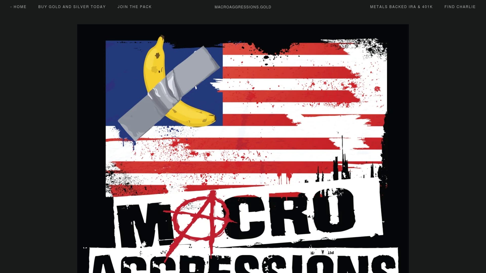 Wolfpack Gold sponsor landing page advertised on Macroaggressions