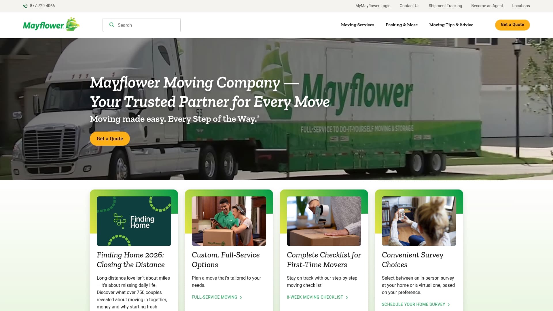 Mayflower sponsor landing page advertised on Global News Podcast