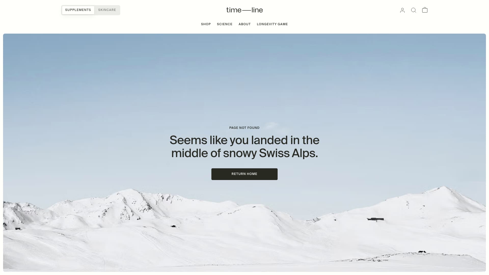 Timeline sponsor landing page advertised on The Dylan Gemelli Podcast
