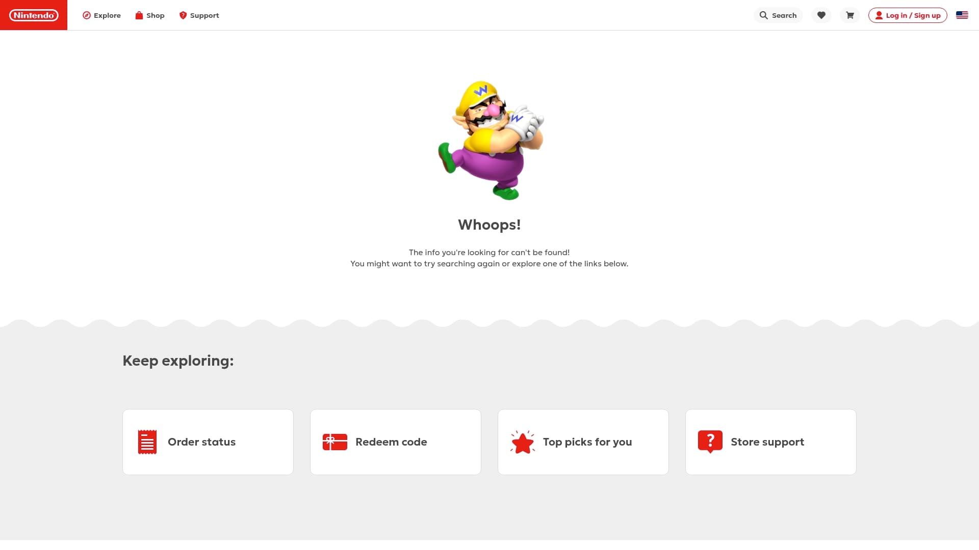 Nintendo sponsor landing page advertised on The Ringer-Verse