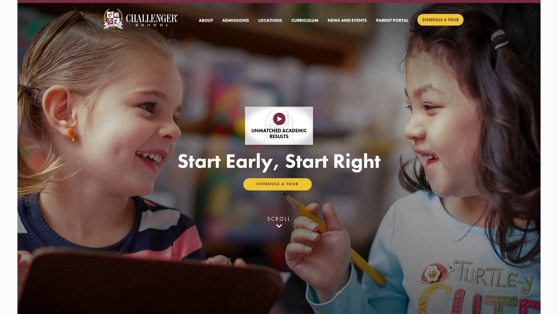 Challenger School sponsor landing page advertised on Dr. Laura Call of the Day