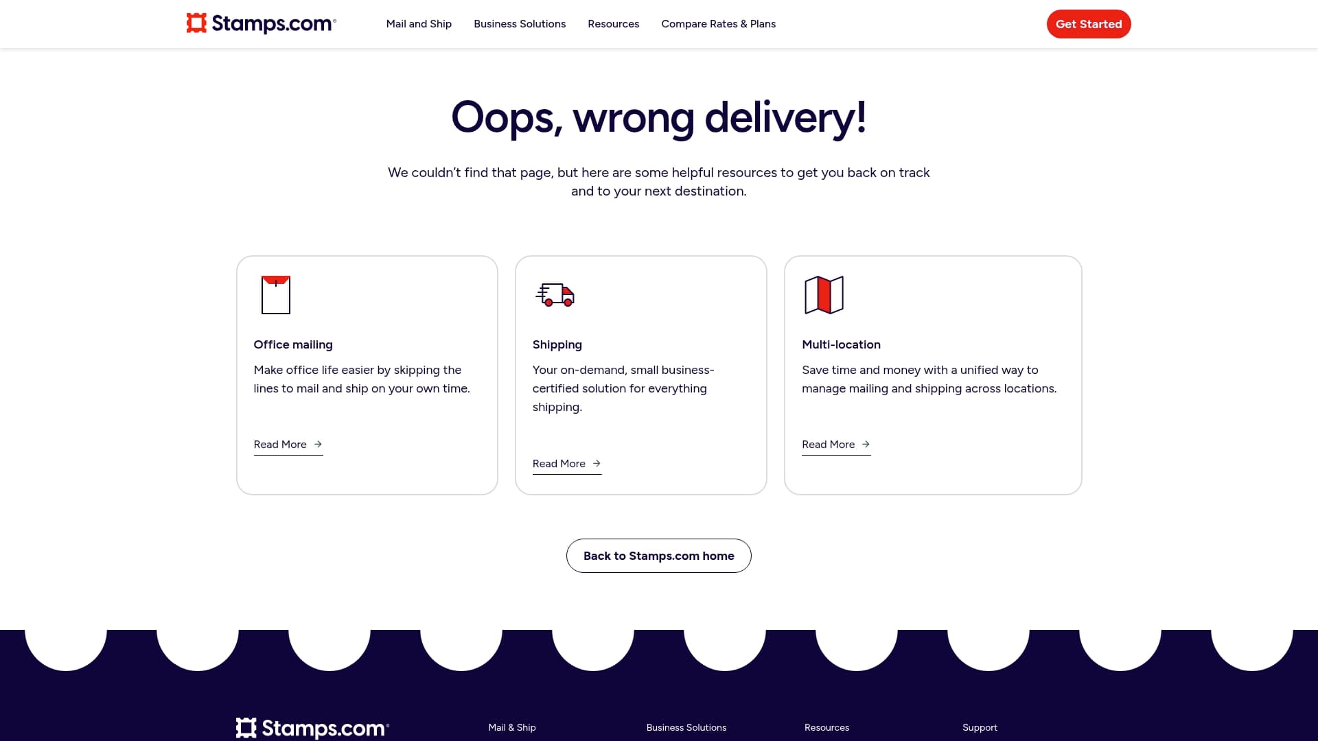 Stamps.com sponsor landing page advertised on Pod Save America